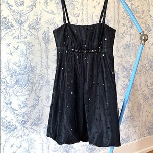 Black mini dress with gems